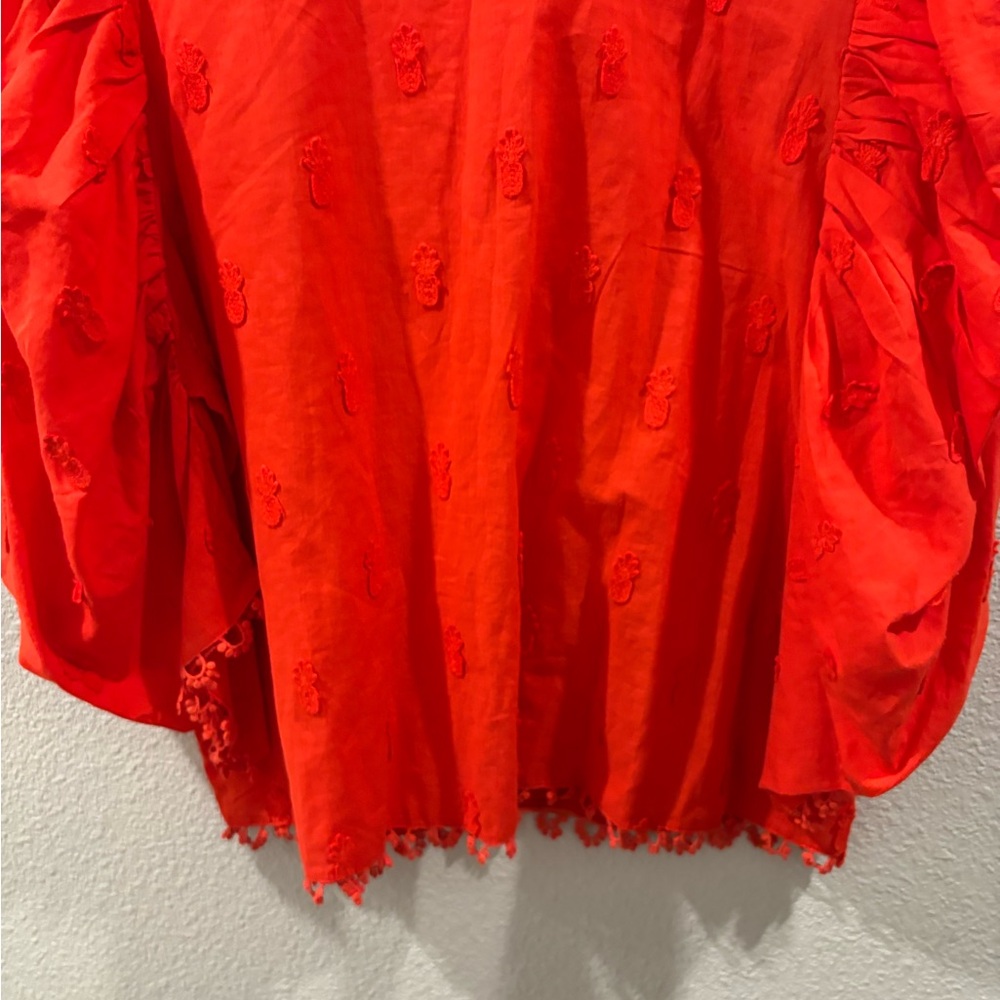 FARM Rio Vibrant Red Blouse - Picture 2 of 10